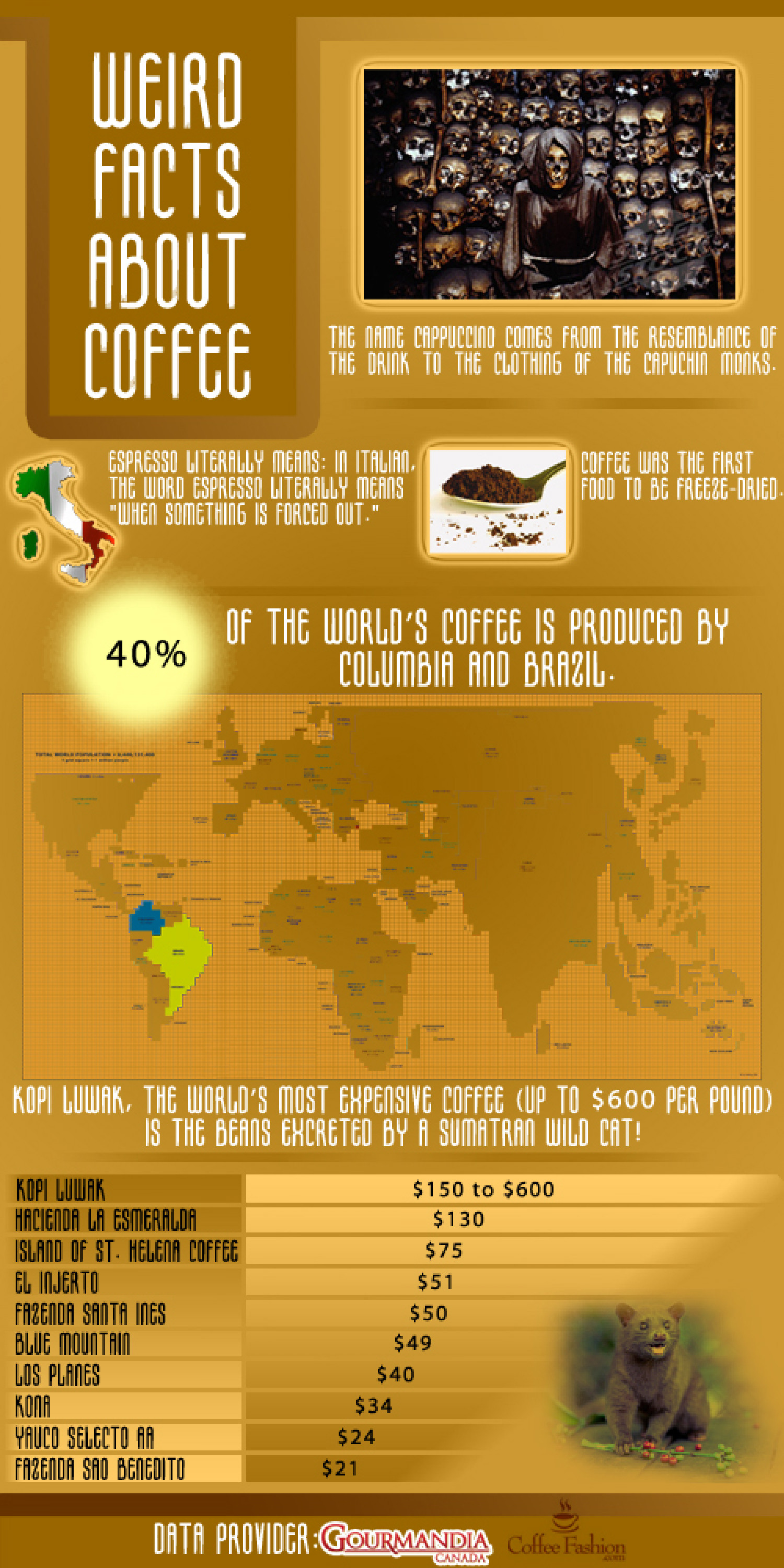 Weird Facts About Coffee Infographic