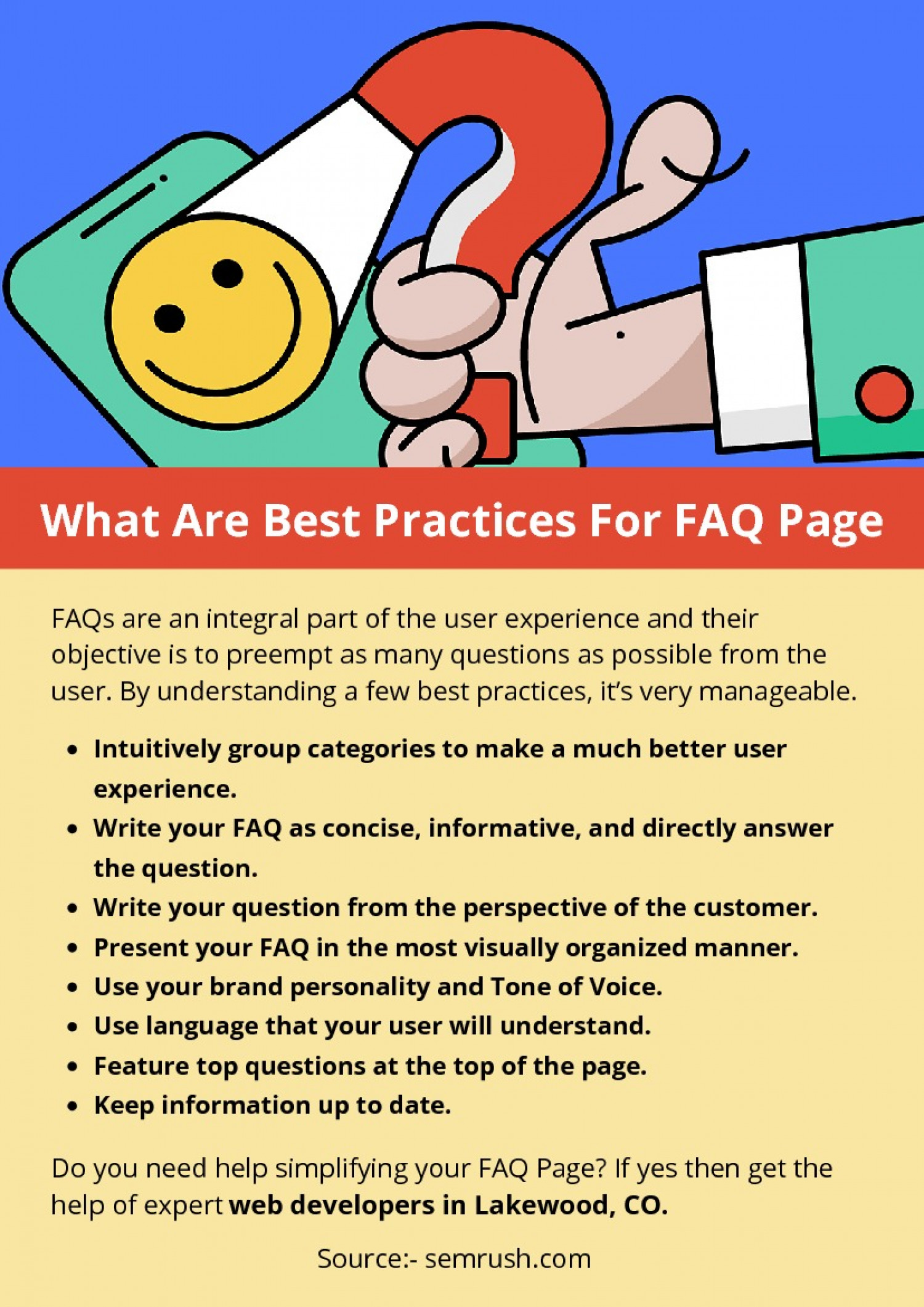 What Are Best Practices For FAQ Page Infographic