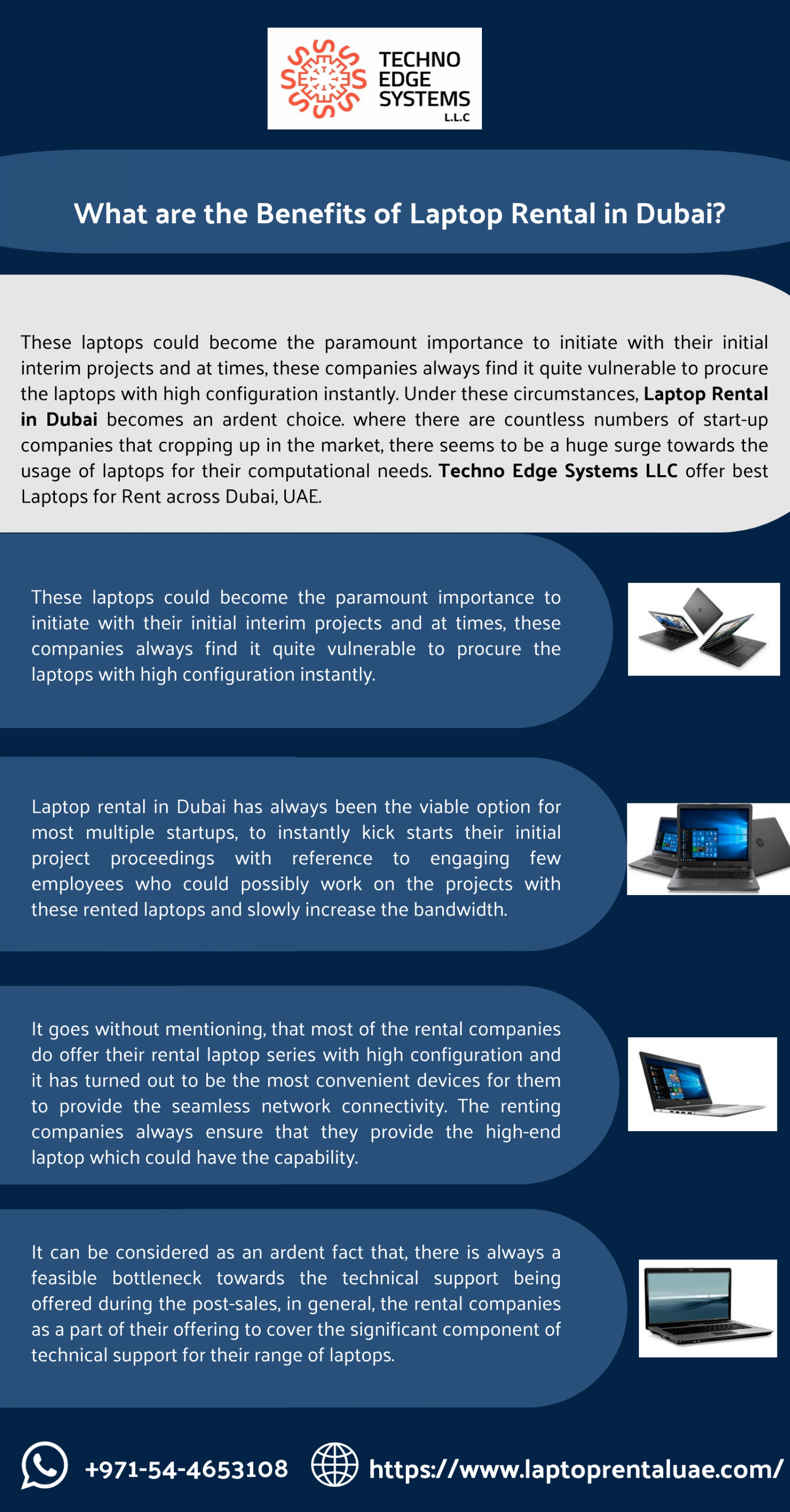 What are the Benefits of Laptop Rental in Dubai? Infographic