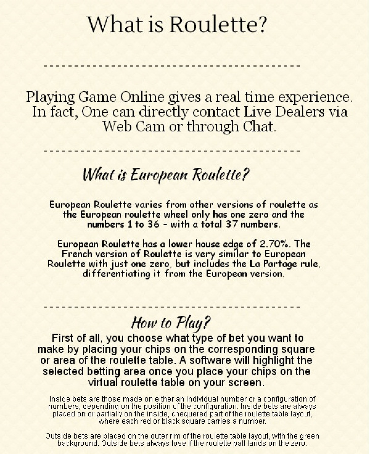 What is Roulette? Infographic