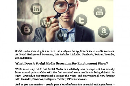 What is Social Media Screening? Infographic