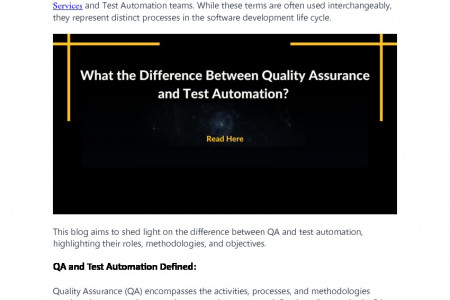 What the difference between QA and test automation? Infographic