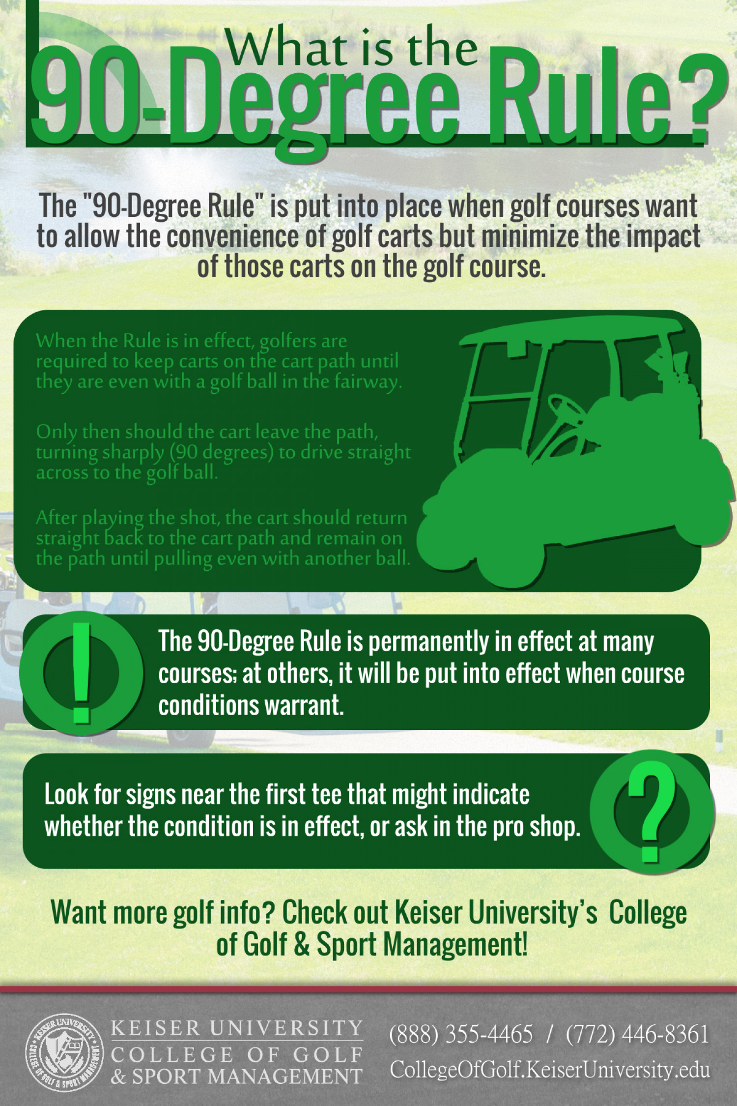 What Is the 90-Degree Rule for Golf Carts?