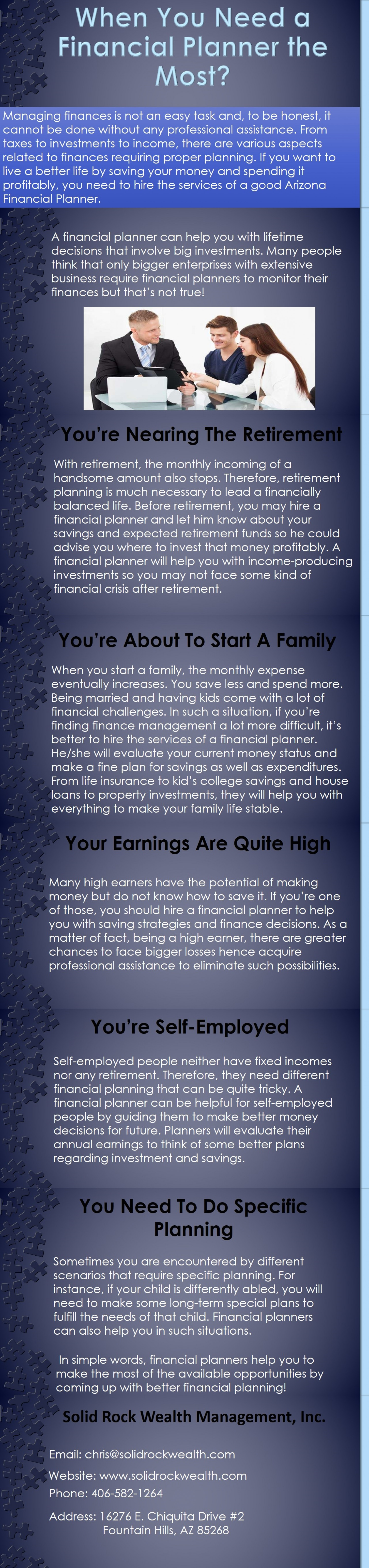 When You Need a Financial Planner the Most Infographic