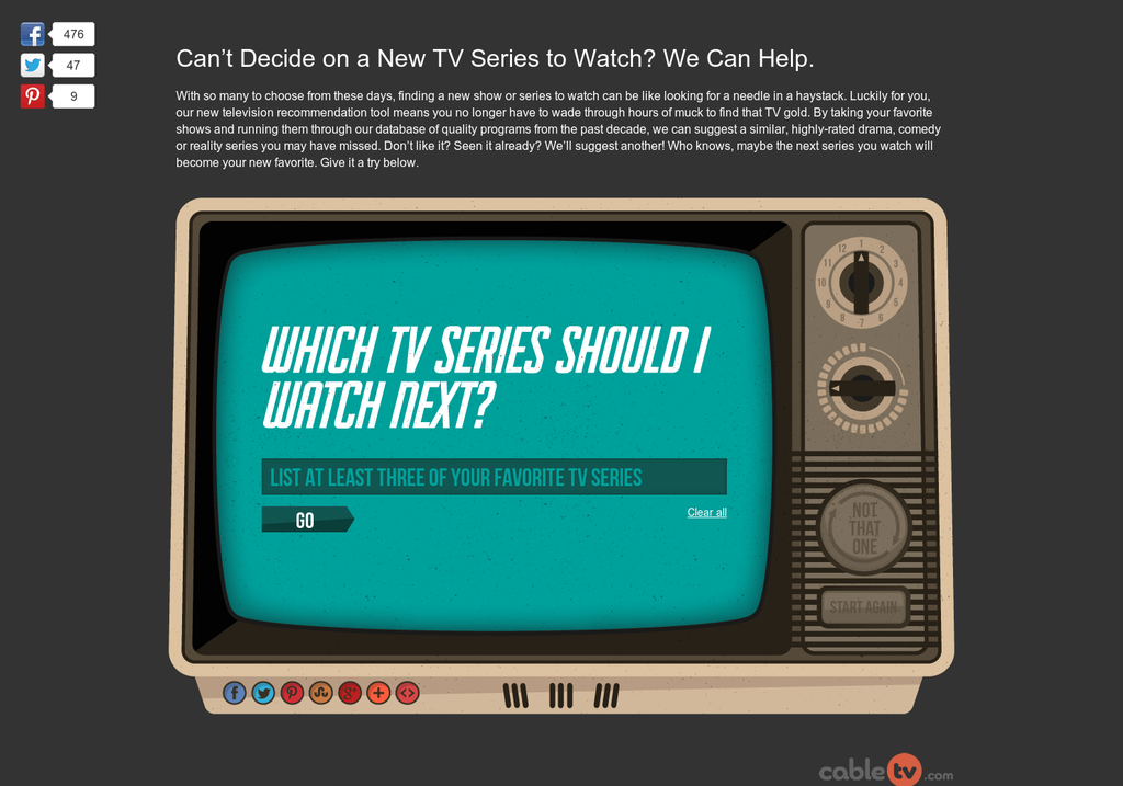 Which TV Series Should I Watch Next? | Visual.ly