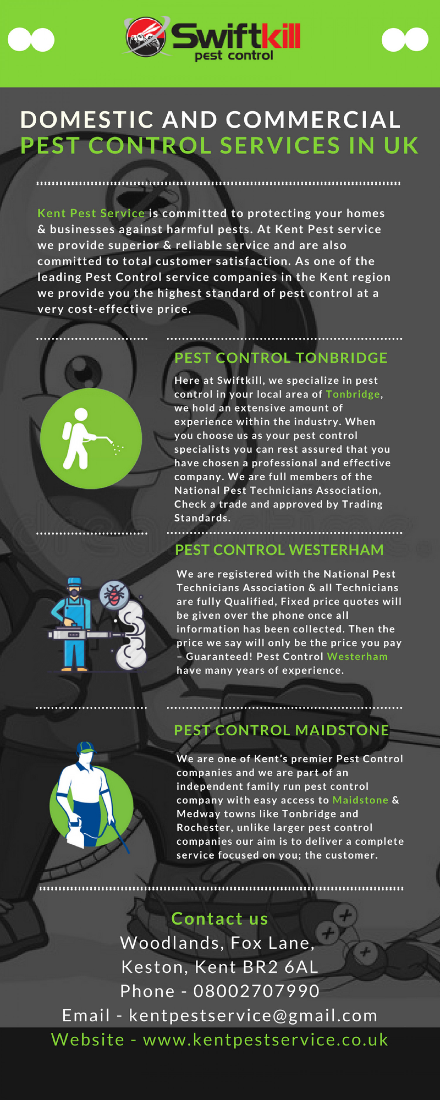 Pest Control Tonbridge Westerham, Maidstone Succeeds Infographic