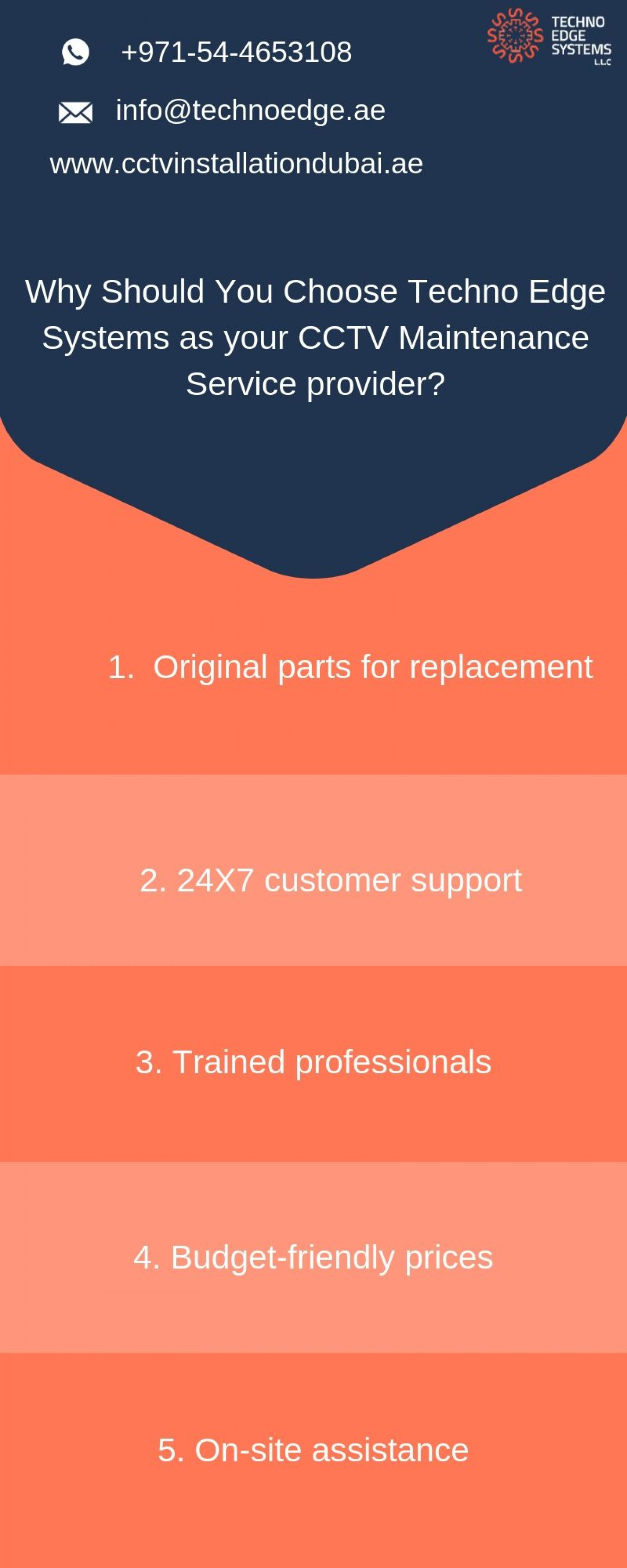 Why Should You Choose Techno Edge Systems as your CCTV Maintenance Service provider? Infographic