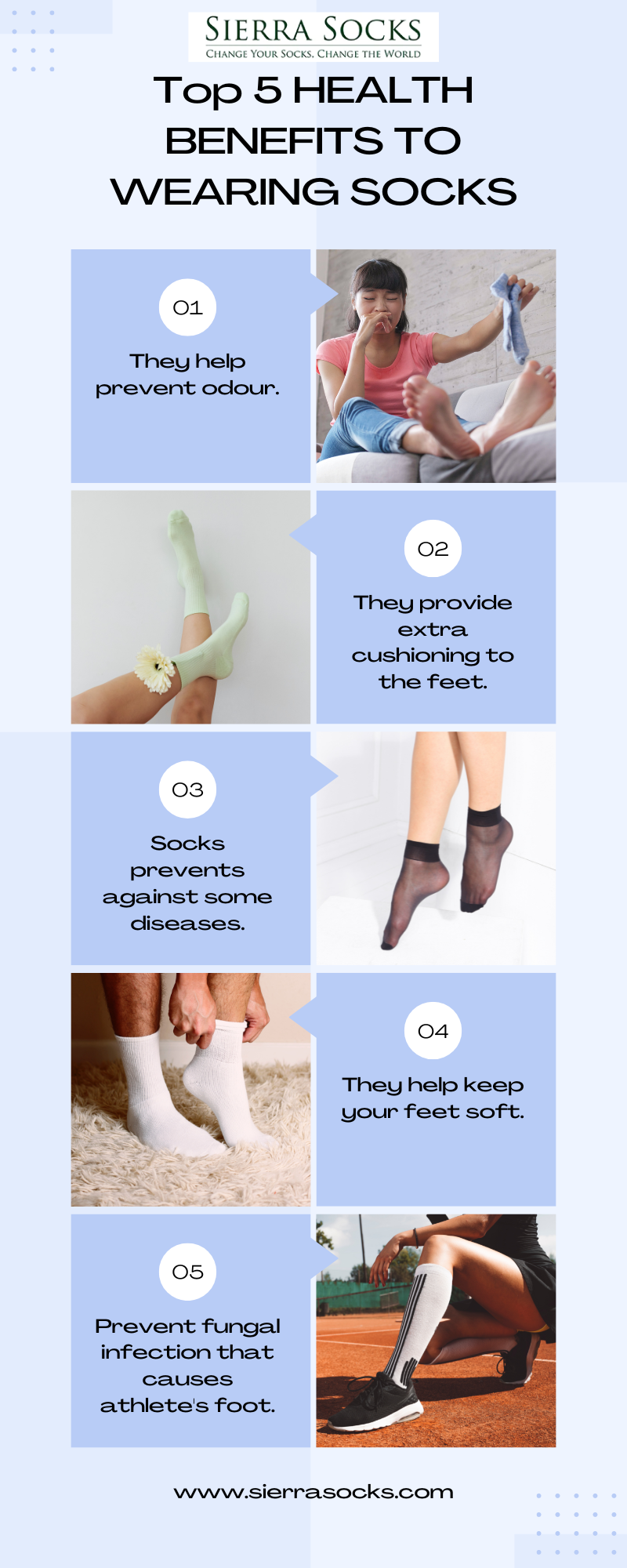 Why Wear Socks? And Benefits of wearing socks? | Sierra Socks | Visual.ly