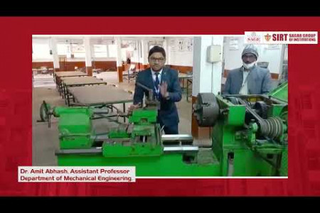 Working on Lathe Machine Department of Mechanical Engineering SIRT Bhopal Infographic