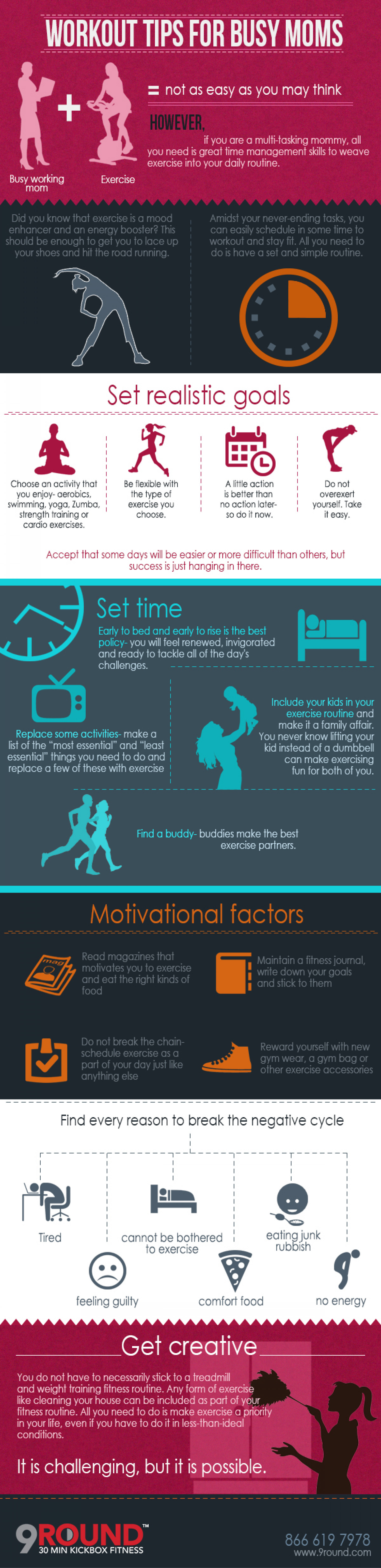 Workout Tips for Busy Mom Infographic