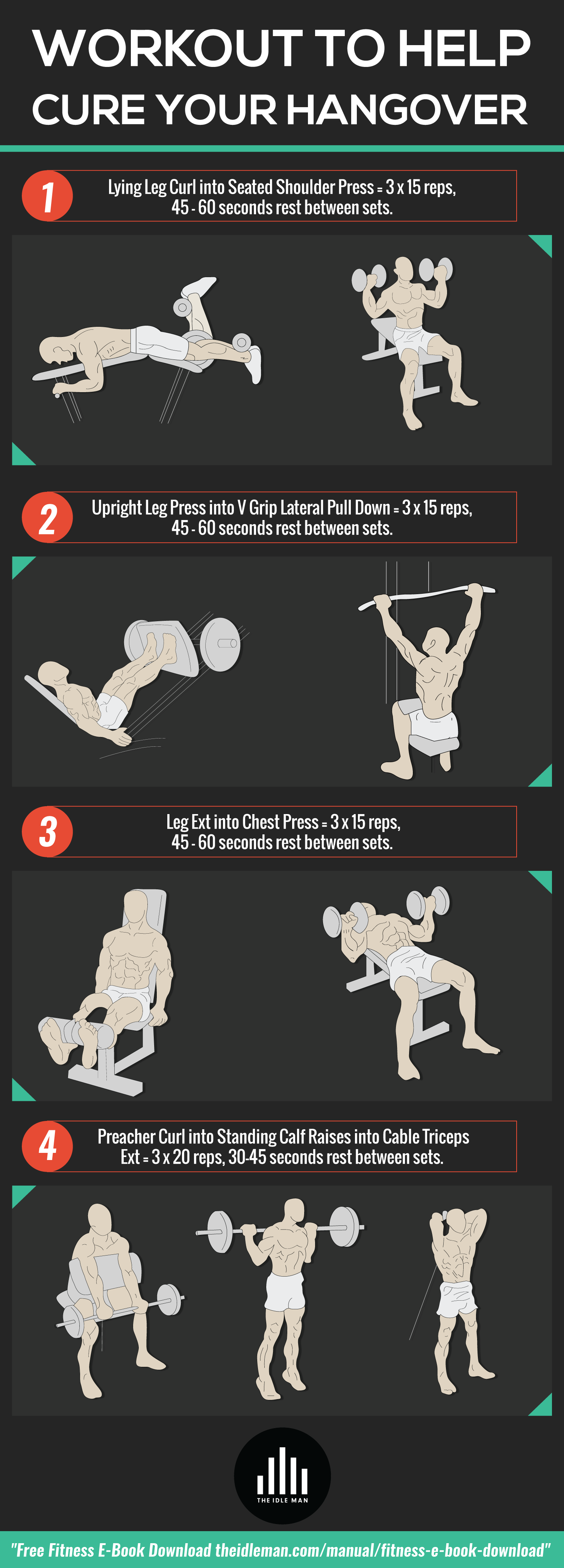 Workout To Help Cure Your Hangover Infographic