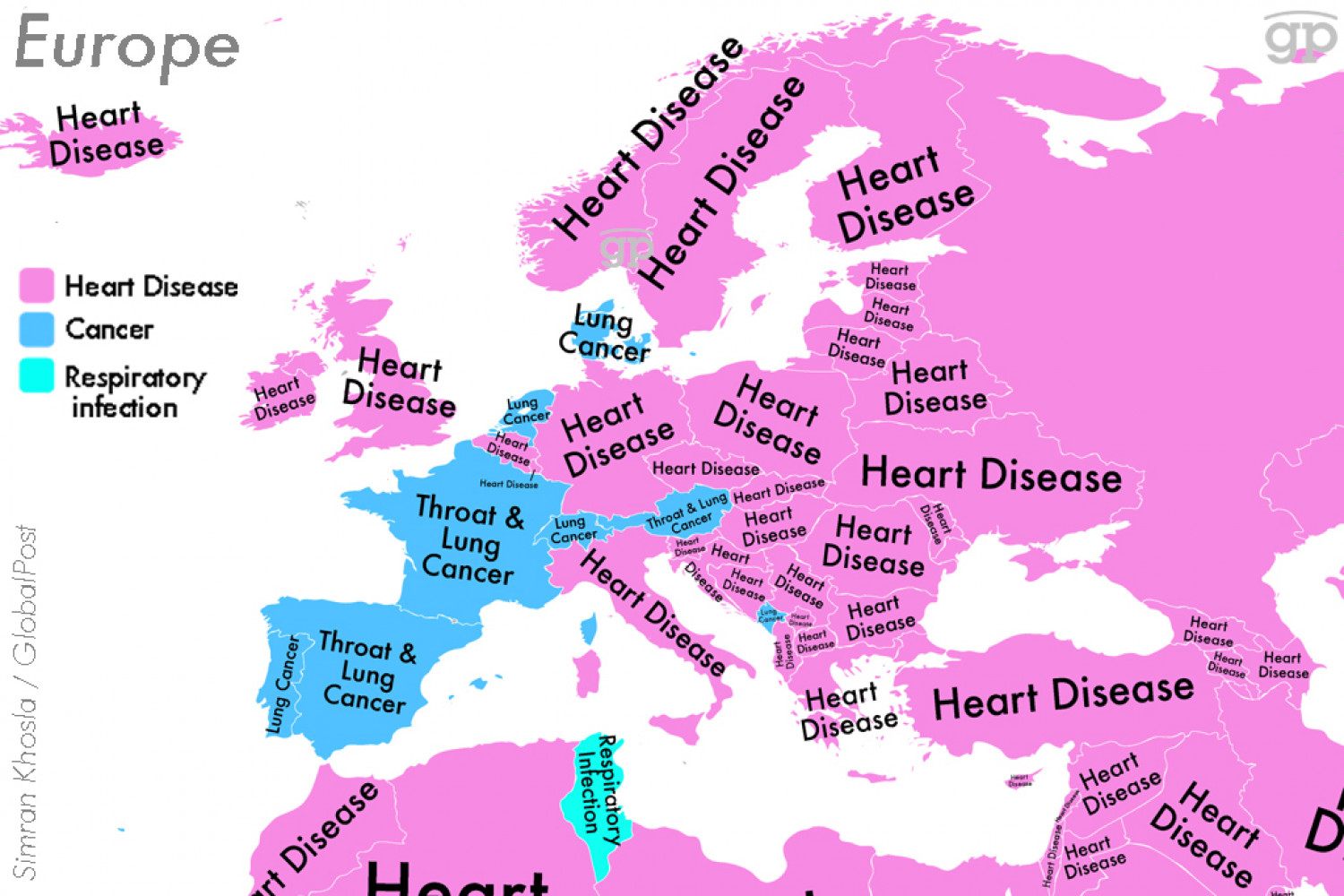 World Diseases (Europe) Infographic