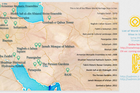 World Heritage Sites in Iran Infographic
